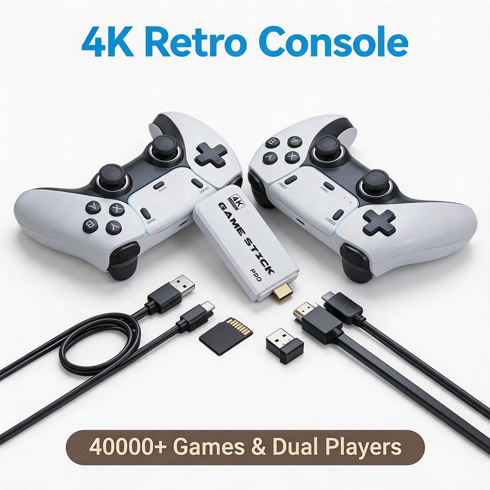 Gaming Console Emulator - Two-Player Competitive Game Console TV 4K