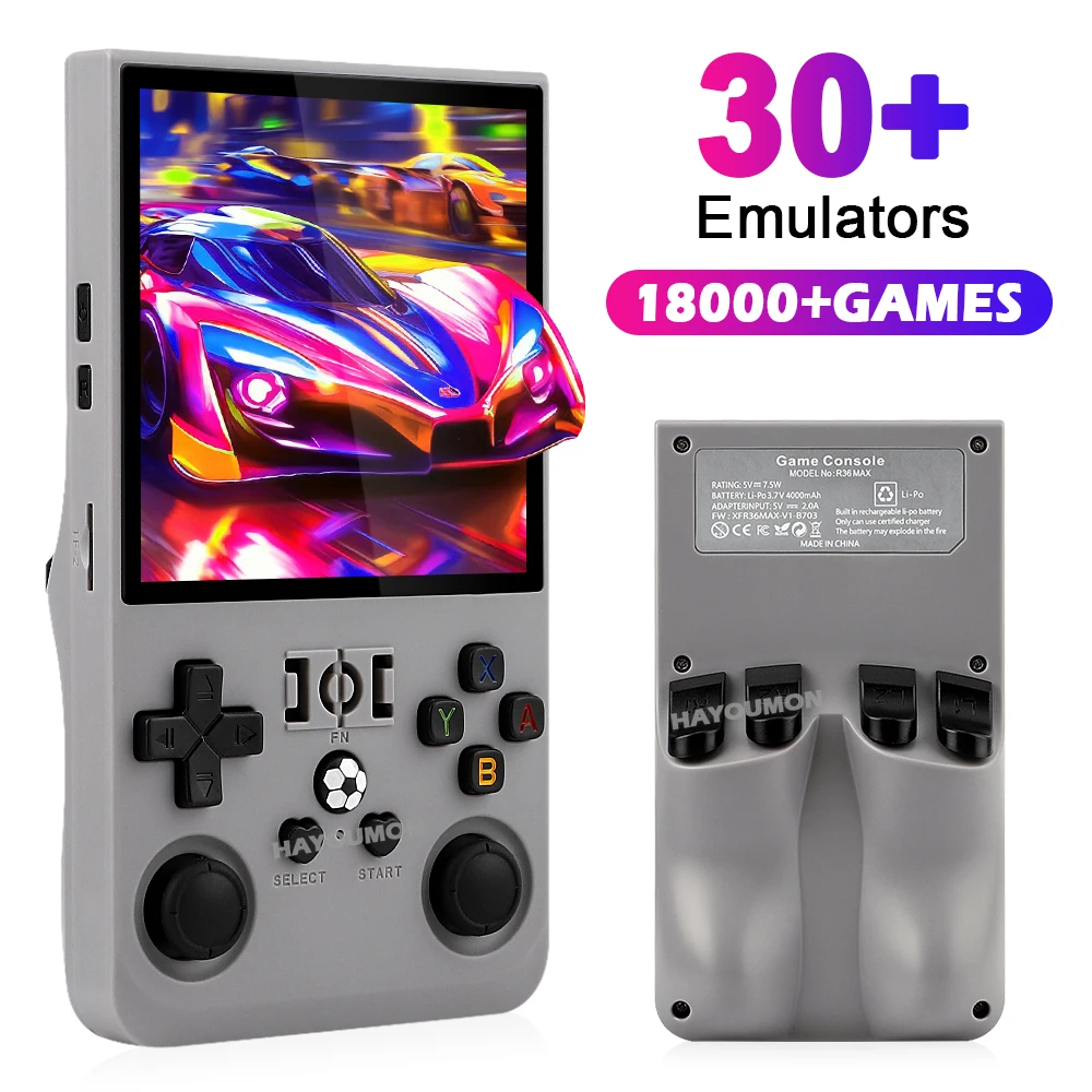 R36 Max Gray Handheld Gaming P - Gaming Console R36 Max 评论和价格