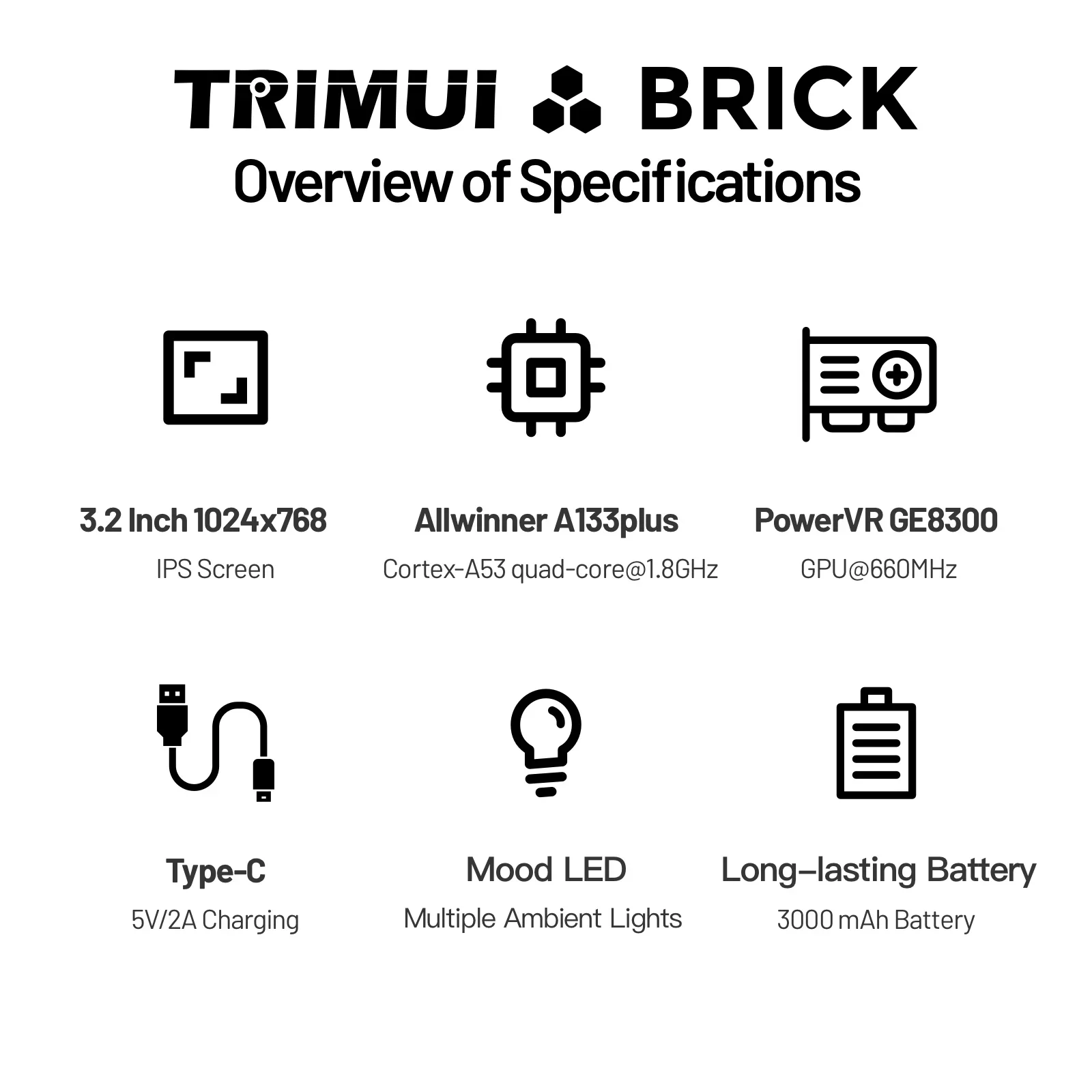 TRIMUI BRICK Handheld Game Con - Gaming Console Linux 评论和价格