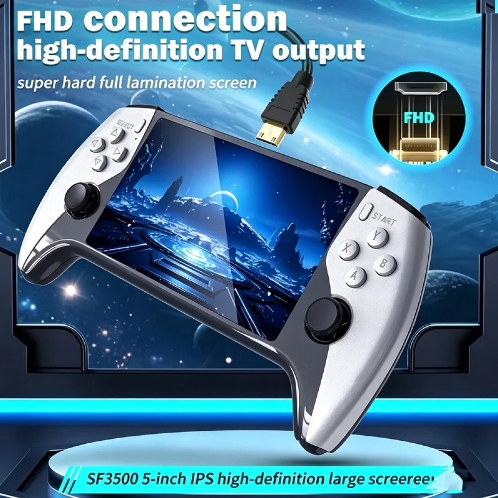 SF3500 5 inch Handheld Game Co - Gaming Console Emulator 评论和价格